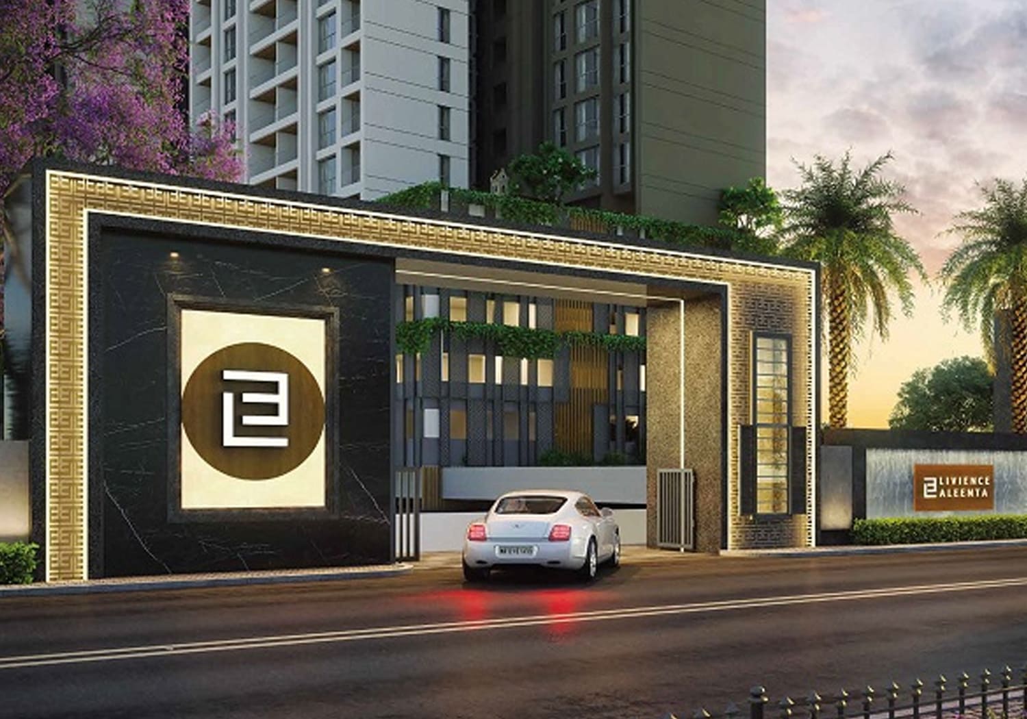 Exterior view of Livience Aleenta &mdash; photo gallery, images, brochure, amenities, cost sheet, price breakup, availability details, RERA number, RERA certificate, possession date, layout plan, logo, floor plan, master plan, and location map showcasing project highlights and features.