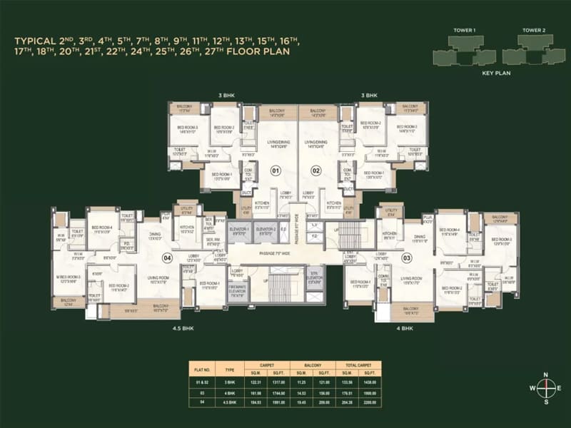 Floor plan of Livience Aleenta &mdash; photo gallery, images, brochure, amenities, cost sheet, price breakup, availability details, RERA number, RERA certificate, possession date, layout plan, logo, floor plan, master plan, and location map showcasing project highlights and features.